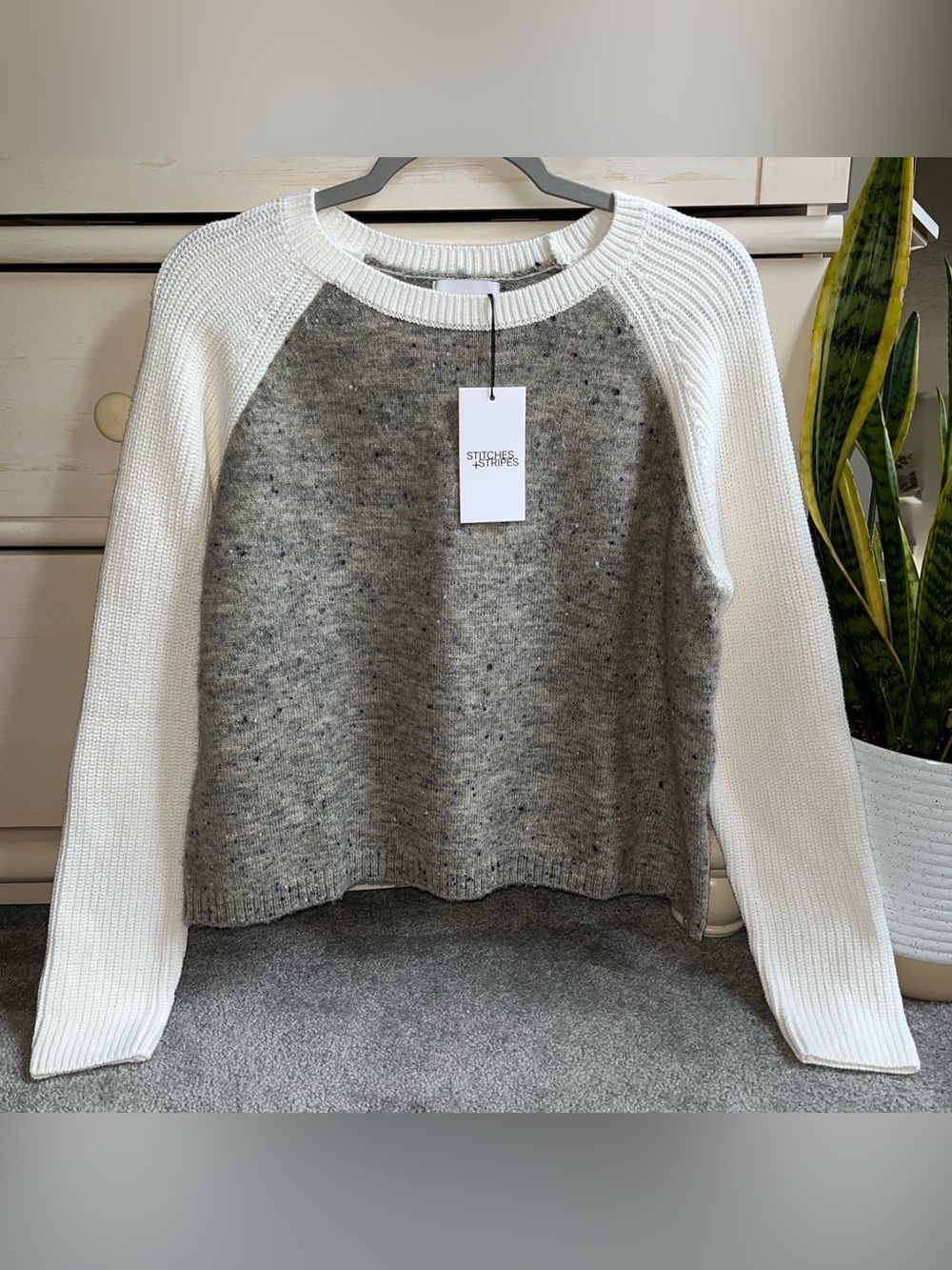 NWT Stitches & Stripes Tweed/Wool Sweater L